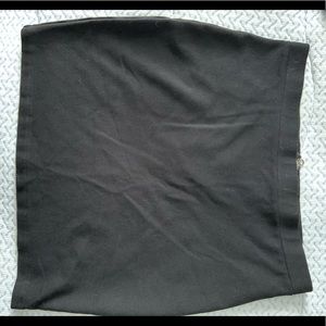 Plain black mini skirt